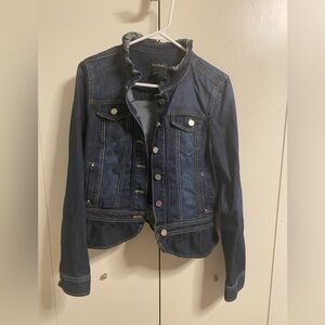 Black White Jean Jacket Size 10